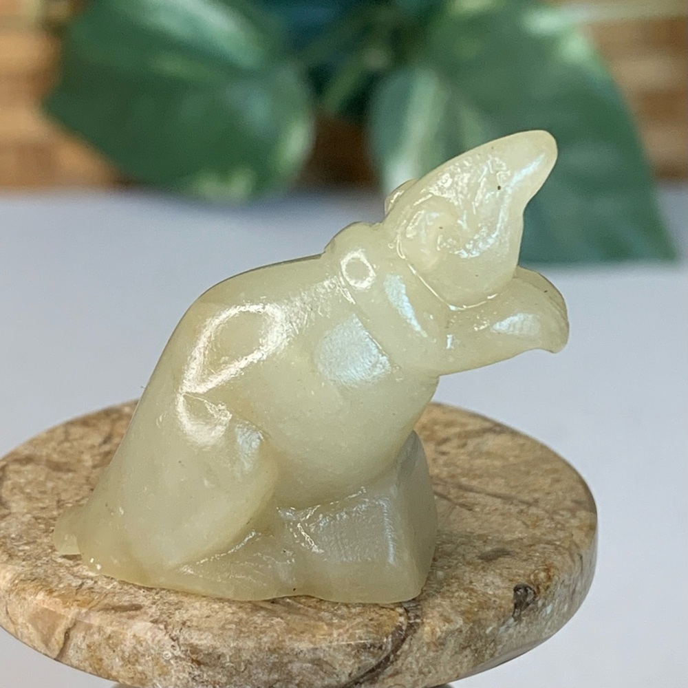 Antique Soapstone Carved Rat Mouse Statue Figurine Chinese Zodiac Animal MINI